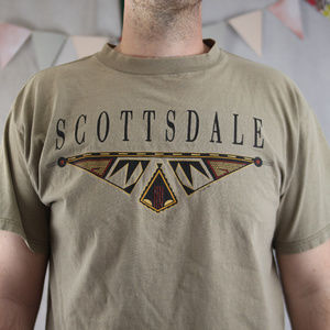 Vintage Scottsdale XL 100% cotton  VTG Travel B116